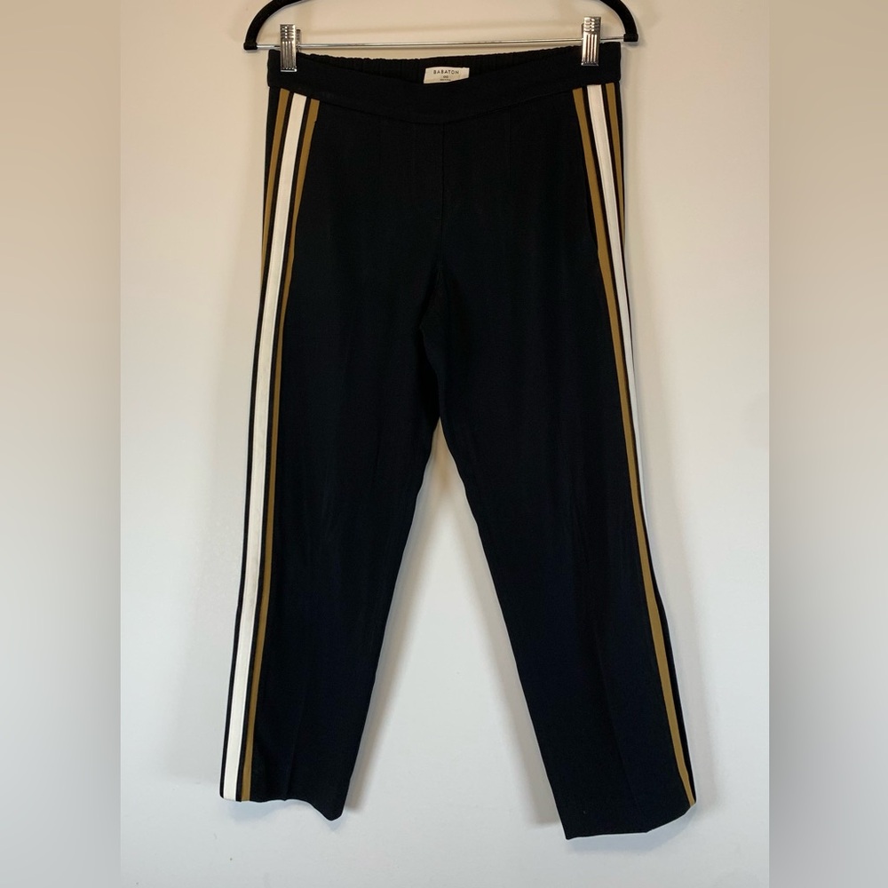 Babaton Aritzia Conan Side Stripe Pants Black White Gold - Size 00